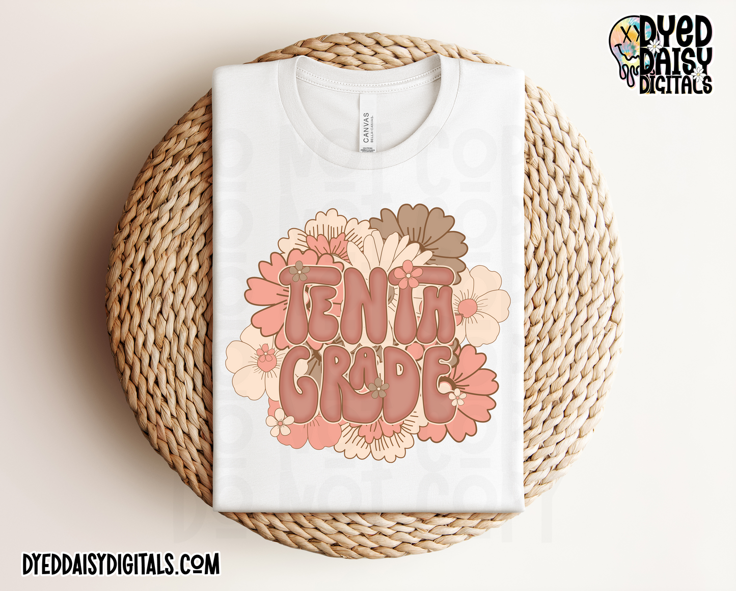 Retro Flowers 10th Grade - Digital Download