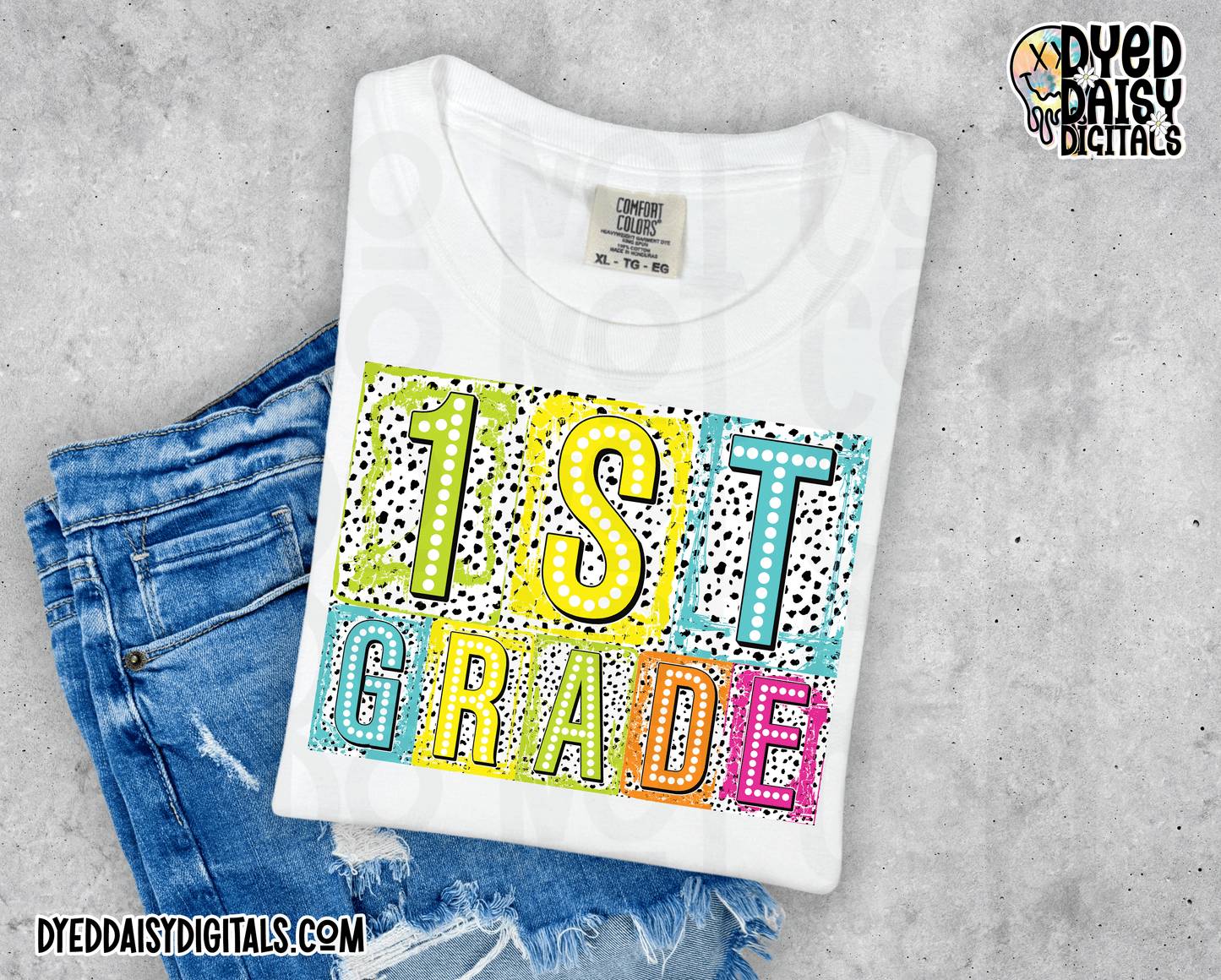Boxy Neon 1st Grade - Digital Download