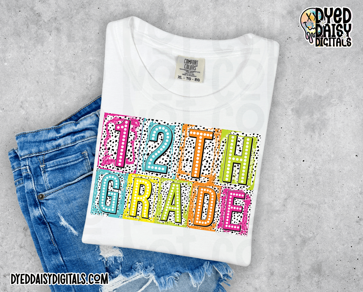 Boxy Neon 12th Grade - Digital Download