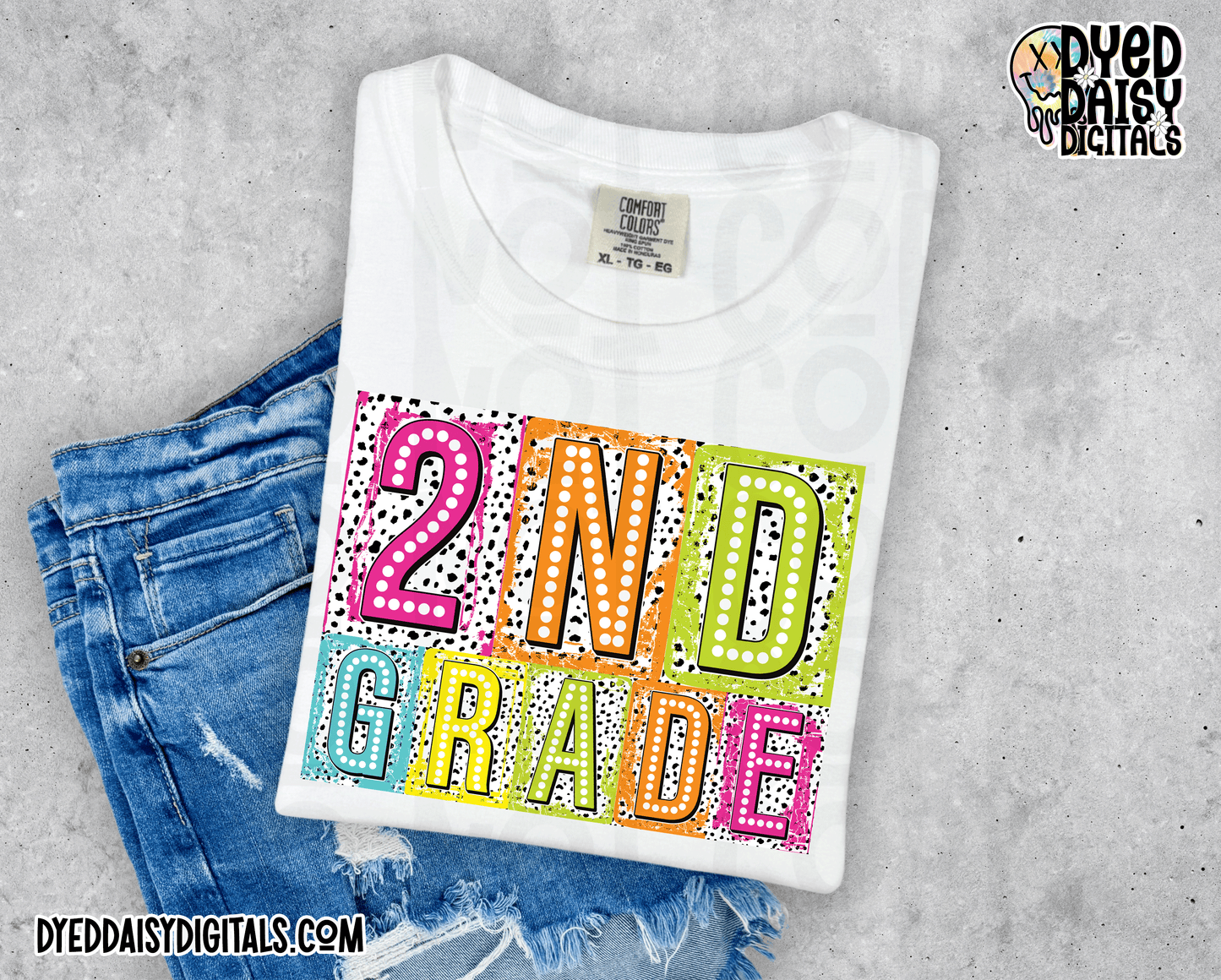 Boxy Neon 2nd Grade - Digital Download