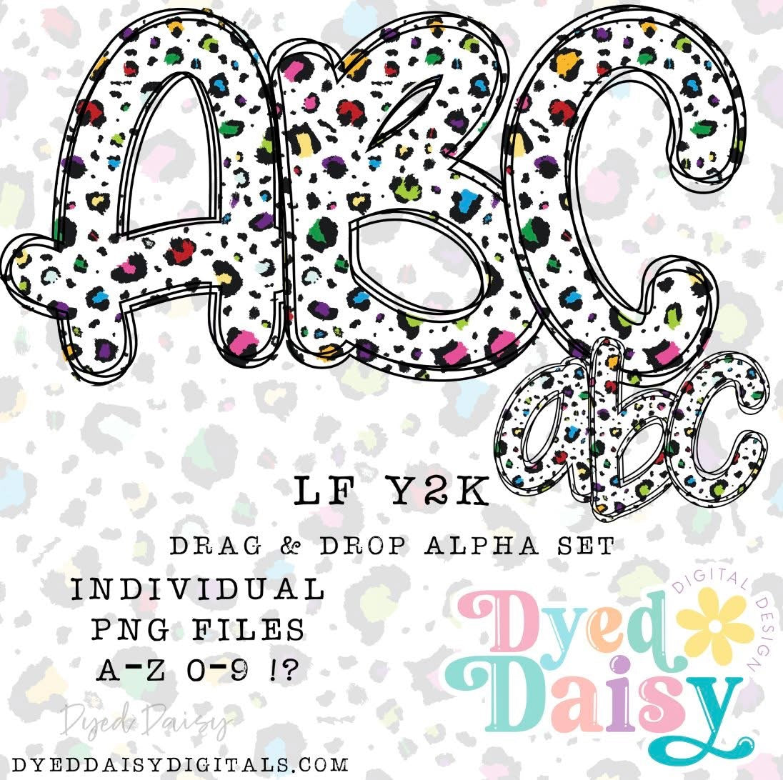 Colorful Leopard Alpha Set Digital Download - 66 png’s - June 2025