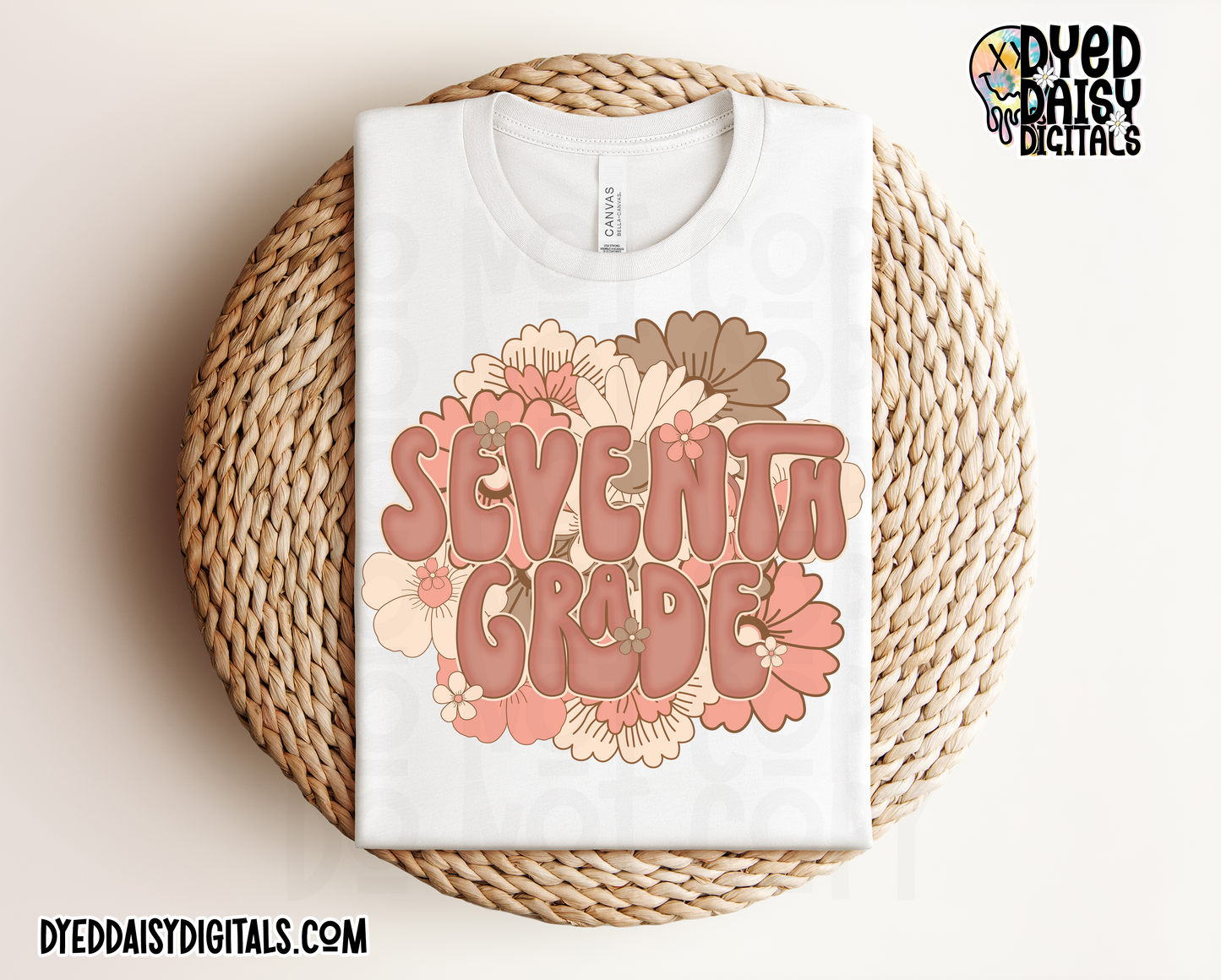 Retro Flowers 7th Grade - Digital Download