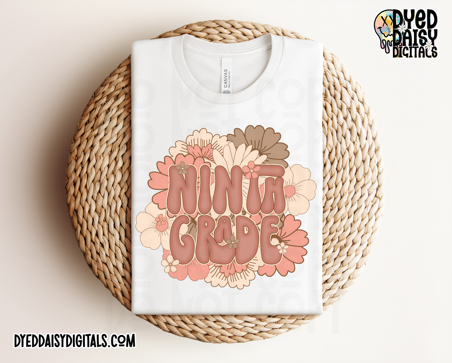 Retro Flowers 9th Grade - Digital Download