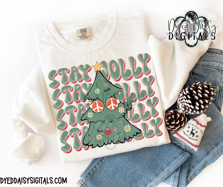 Stay Jolly- Retro Christmas - Digital Download