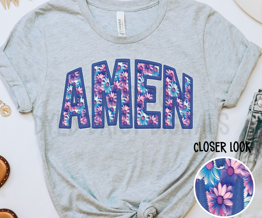 Amen Arch with Verse & Without Faux Embroidery Digital Download