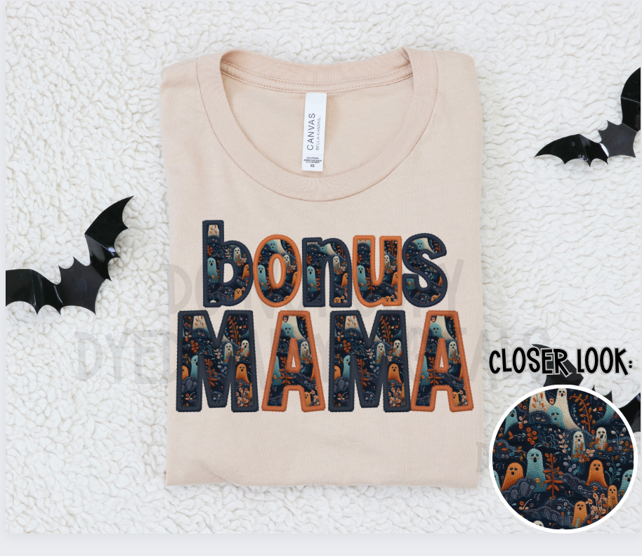Bonus Mama - Dark Ghost Faux Embroidery - Digital Download