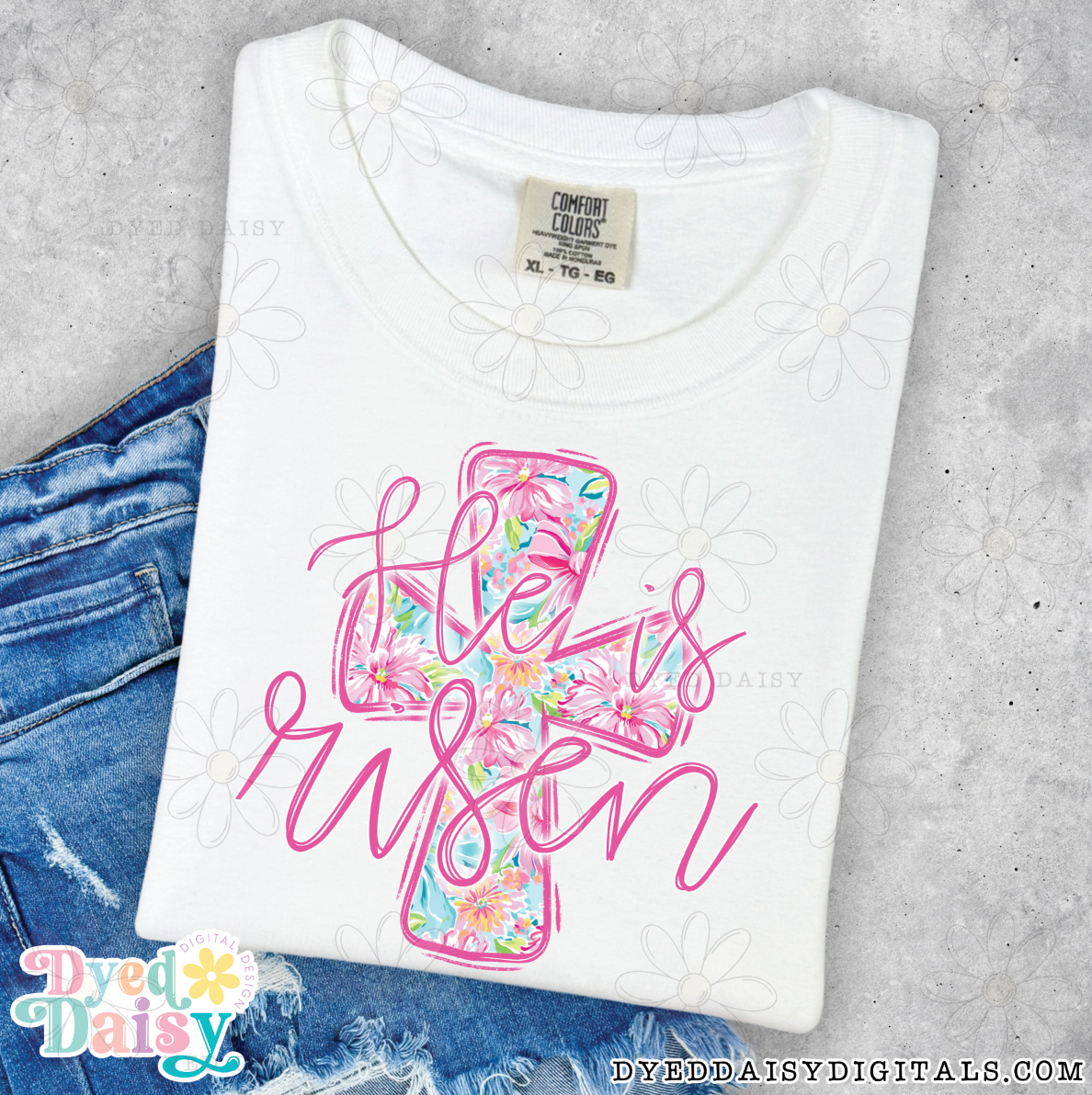 He is Risen Coquette Floral - Digital Download