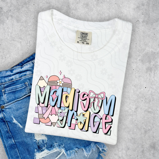 Custom Pastel Back to School  - Digital Download TAT 2 Business Days