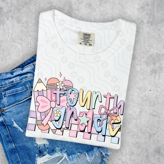 Pastel Pencil Checker 4th Grade - Digital Download - July 2025