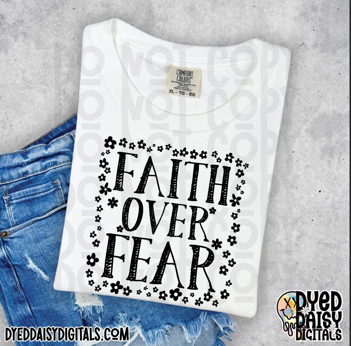 Faith over Fear Single Color - Digital Download