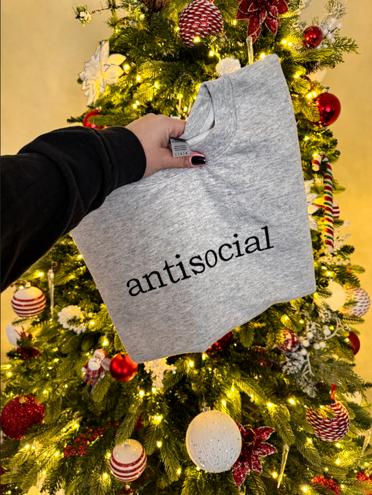 Custom One Word Embroidery Crewneck Sweatshirt