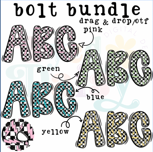 Bolt Bundle Digital Download - Includes Drag & Drop AND 4 OTF Files
