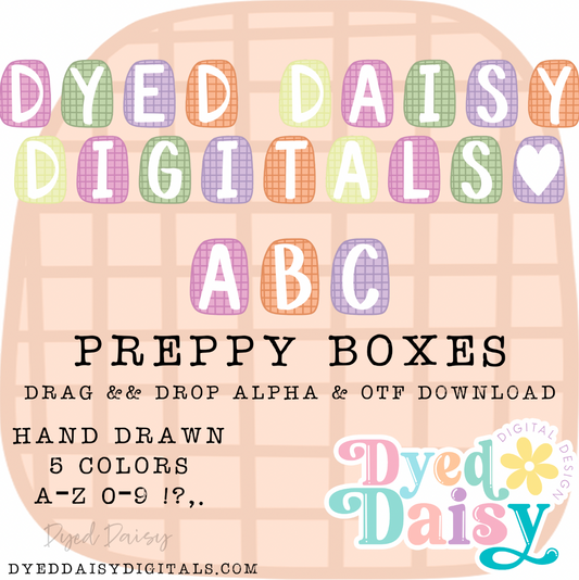 Preppy Boxes Alpha and OTF  - Digital Download - May 2026