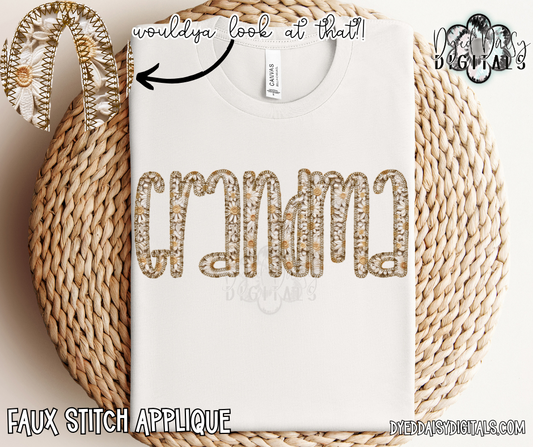 Vintage Stitched Grandma Digital Download