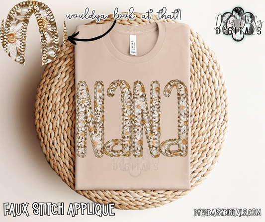 Vintage Stitched Nana Digital Download